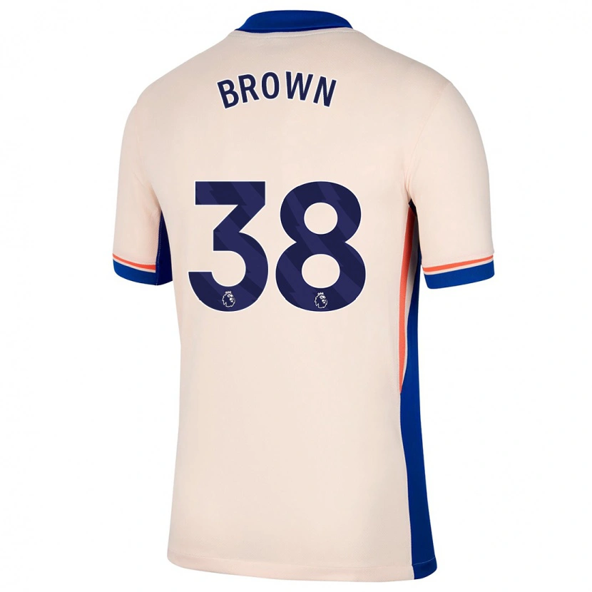 Danxen Uomo Maglia Cerys Brown #38 Beige Chiaro Kit Gara Away 2024/25 Maglietta