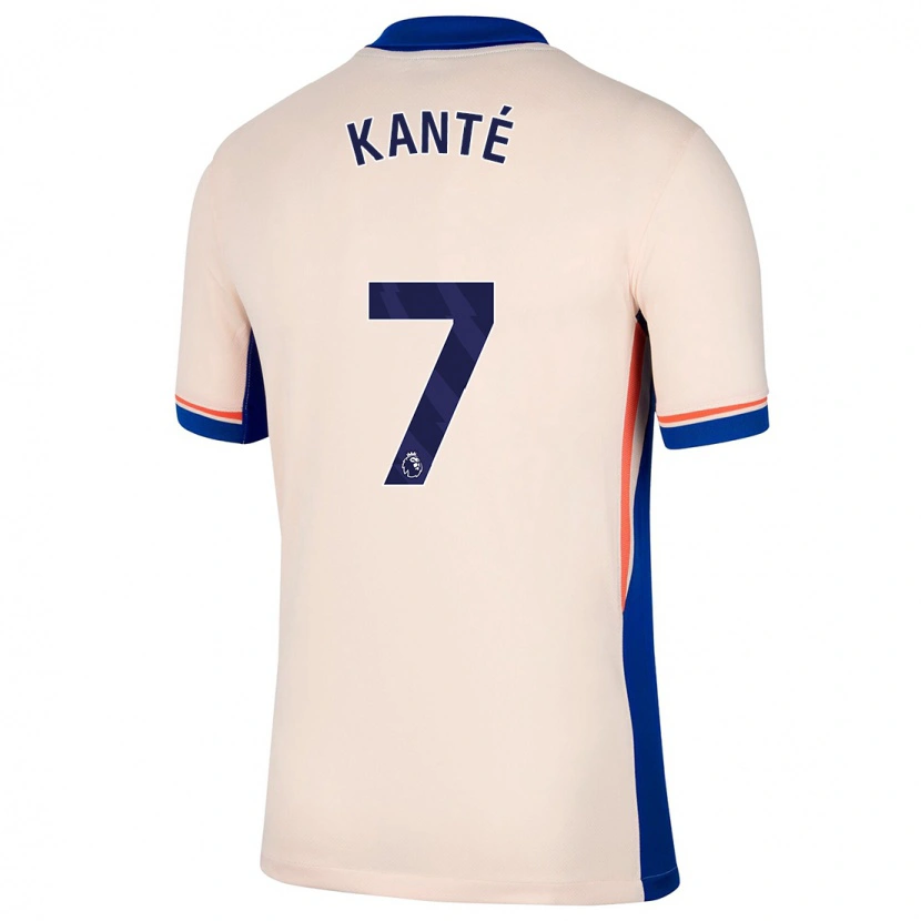 Danxen Uomo Maglia N'golo Kante #7 Beige Chiaro Kit Gara Away 2024/25 Maglietta
