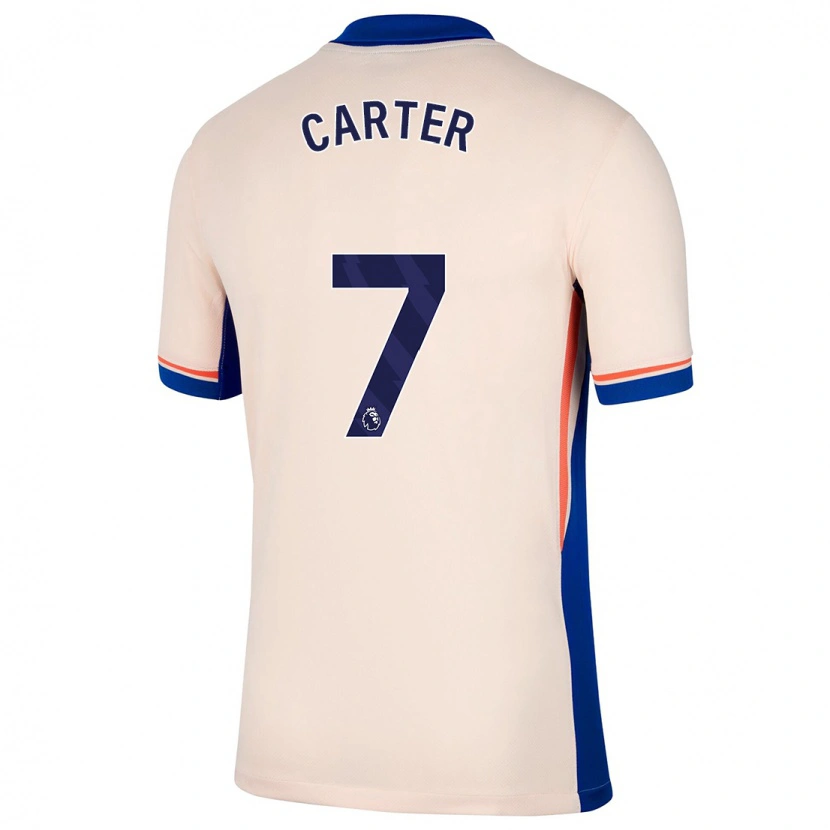 Danxen Uomo Maglia Jessica Carter #7 Beige Chiaro Kit Gara Away 2024/25 Maglietta