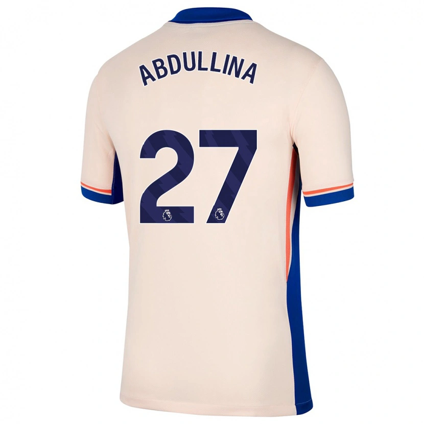 Danxen Uomo Maglia Alsu Abdullina #27 Beige Chiaro Kit Gara Away 2024/25 Maglietta