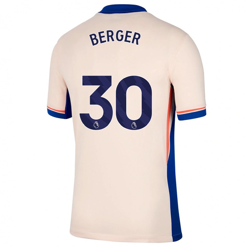 Danxen Uomo Maglia Ann-Katrin Berger #30 Beige Chiaro Kit Gara Away 2024/25 Maglietta