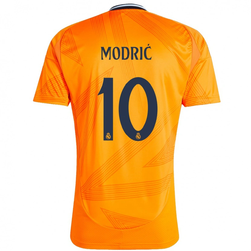 Danxen Uomo Maglia Luka Modric #10 Arancione Kit Gara Away 2024/25 Maglietta