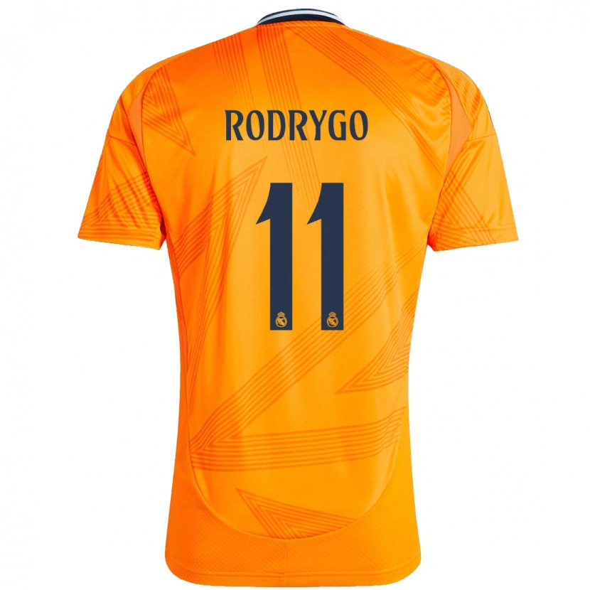 Danxen Uomo Maglia Rodrygo #11 Arancione Kit Gara Away 2024/25 Maglietta