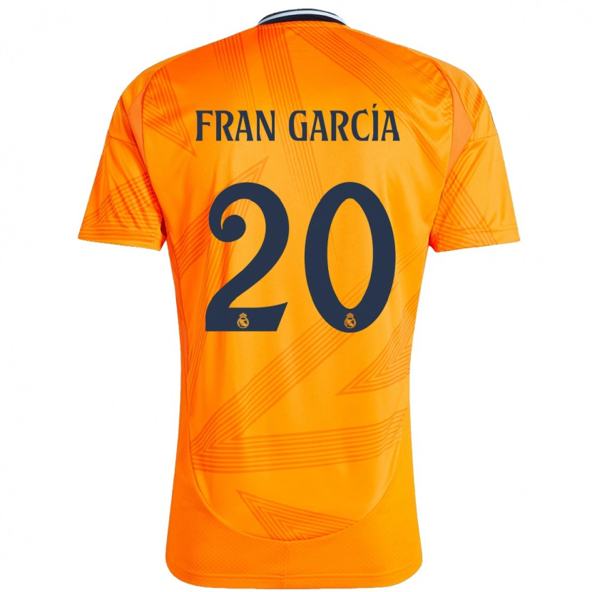 Danxen Uomo Maglia Fran García #20 Arancione Kit Gara Away 2024/25 Maglietta