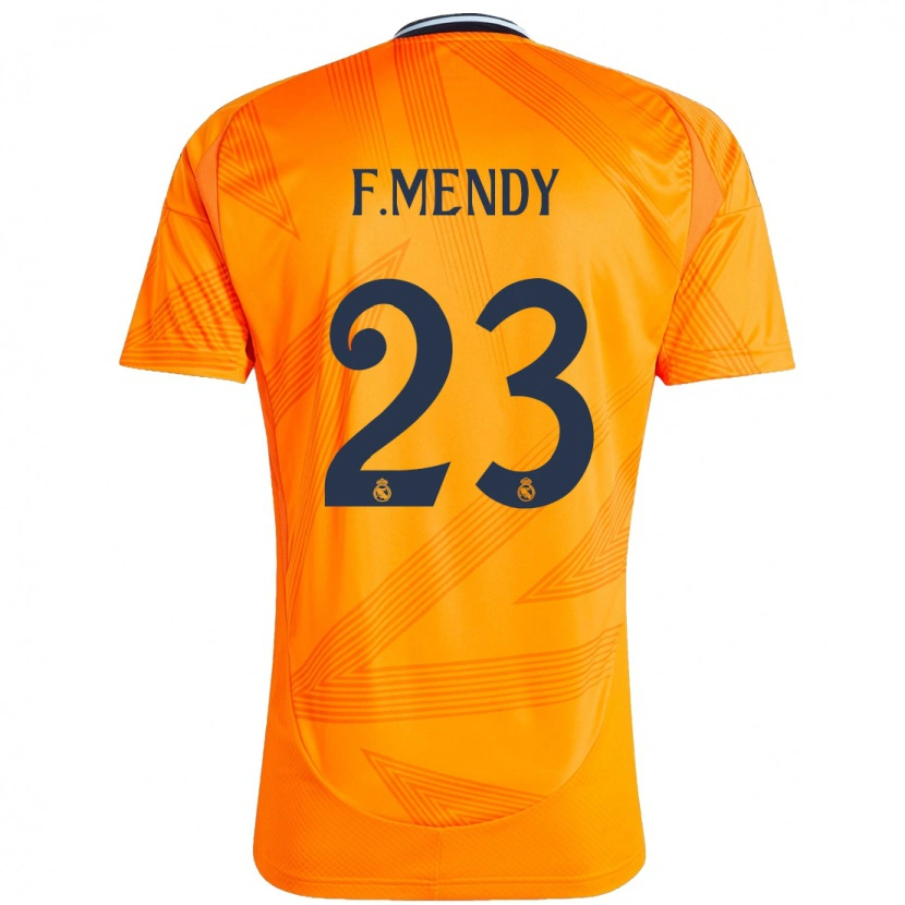 Danxen Uomo Maglia Ferland Mendy #23 Arancione Kit Gara Away 2024/25 Maglietta