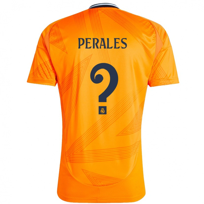 Danxen Uomo Maglia Miguel Perales #0 Arancione Kit Gara Away 2024/25 Maglietta