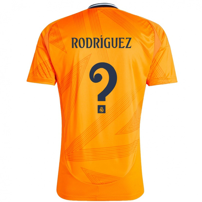 Danxen Uomo Maglia Álvaro Rodríguez #0 Arancione Kit Gara Away 2024/25 Maglietta