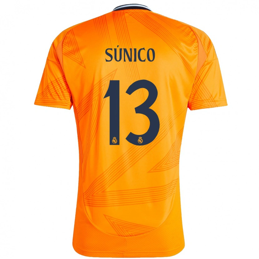 Danxen Uomo Maglia Guille Súnico #13 Arancione Kit Gara Away 2024/25 Maglietta