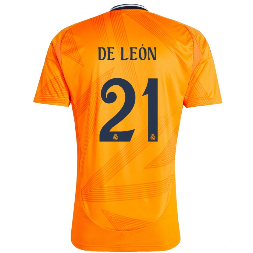 Danxen Uomo Maglia Jeremy De León #21 Arancione Kit Gara Away 2024/25 Maglietta