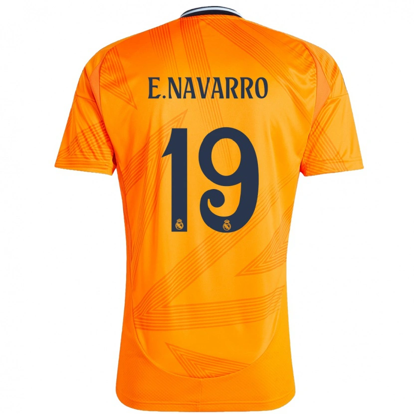 Danxen Uomo Maglia Eva Navarro #19 Arancione Kit Gara Away 2024/25 Maglietta