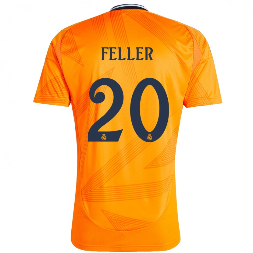 Danxen Uomo Maglia Naomie Feller #20 Arancione Kit Gara Away 2024/25 Maglietta