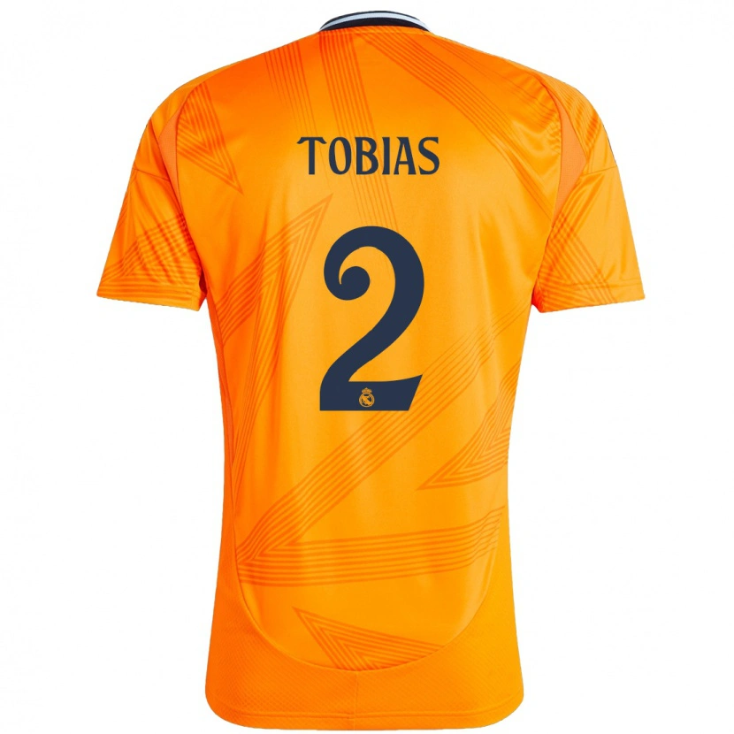 Danxen Uomo Maglia Vinícius Tobias #2 Arancione Kit Gara Away 2024/25 Maglietta