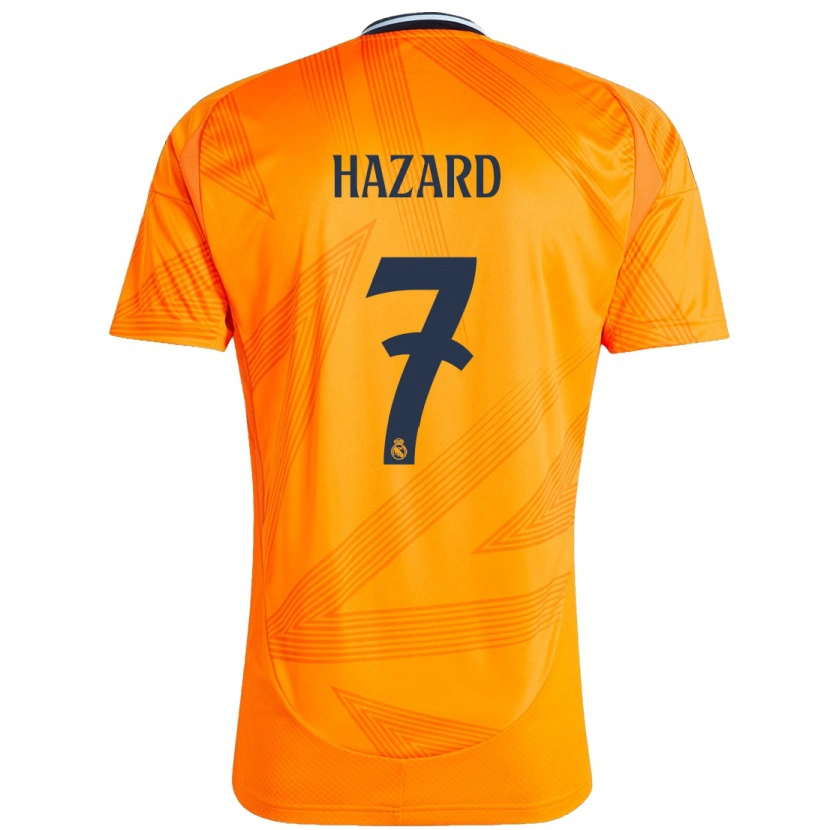 Danxen Uomo Maglia Eden Hazard #7 Arancione Kit Gara Away 2024/25 Maglietta