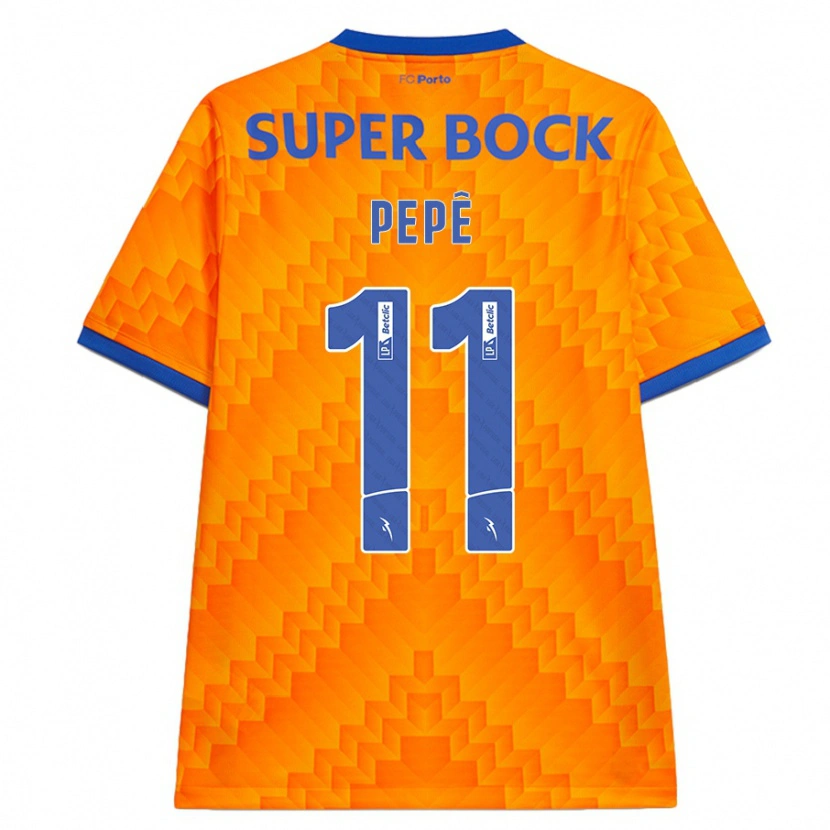 Danxen Uomo Maglia Pepê #11 Arancione Kit Gara Away 2024/25 Maglietta