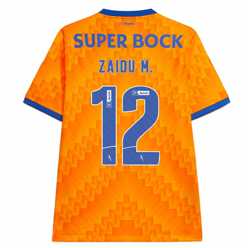 Danxen Uomo Maglia Zaidu #12 Arancione Kit Gara Away 2024/25 Maglietta