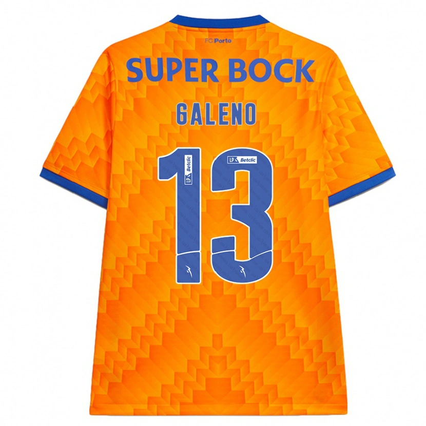 Danxen Uomo Maglia Galeno #13 Arancione Kit Gara Away 2024/25 Maglietta