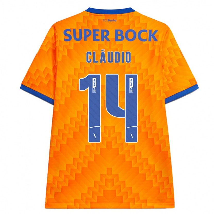 Danxen Uomo Maglia Cláudio Ramos #14 Arancione Kit Gara Away 2024/25 Maglietta