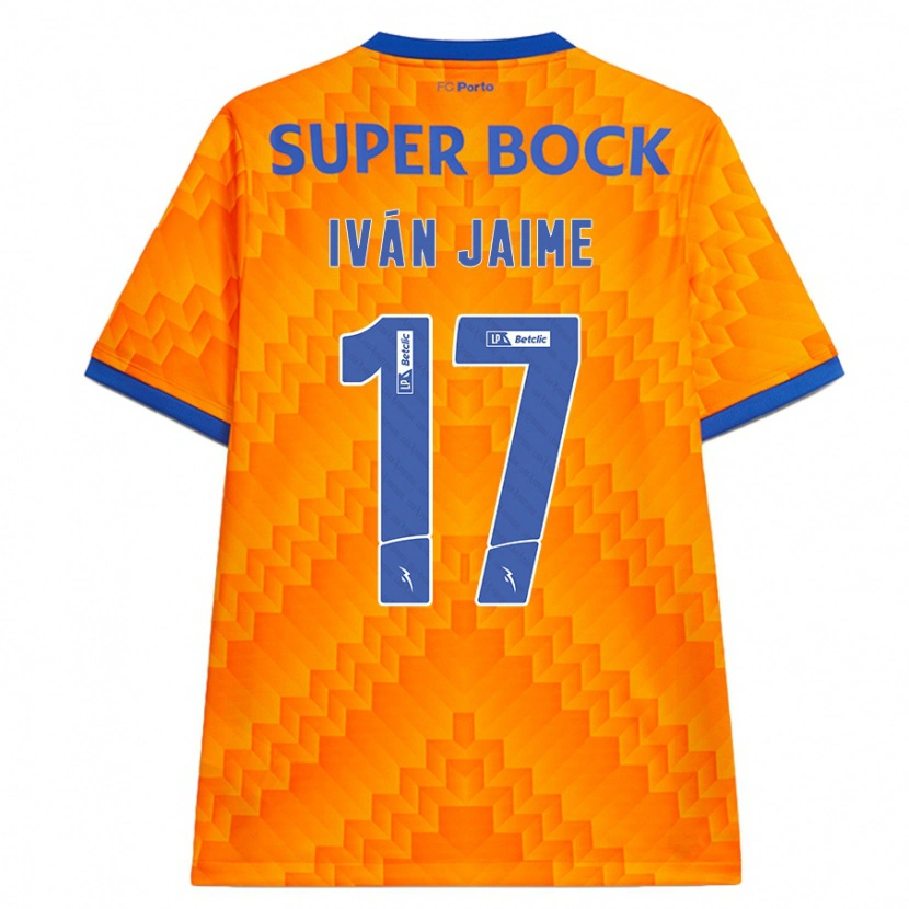 Danxen Uomo Maglia Iván Jaime #17 Arancione Kit Gara Away 2024/25 Maglietta