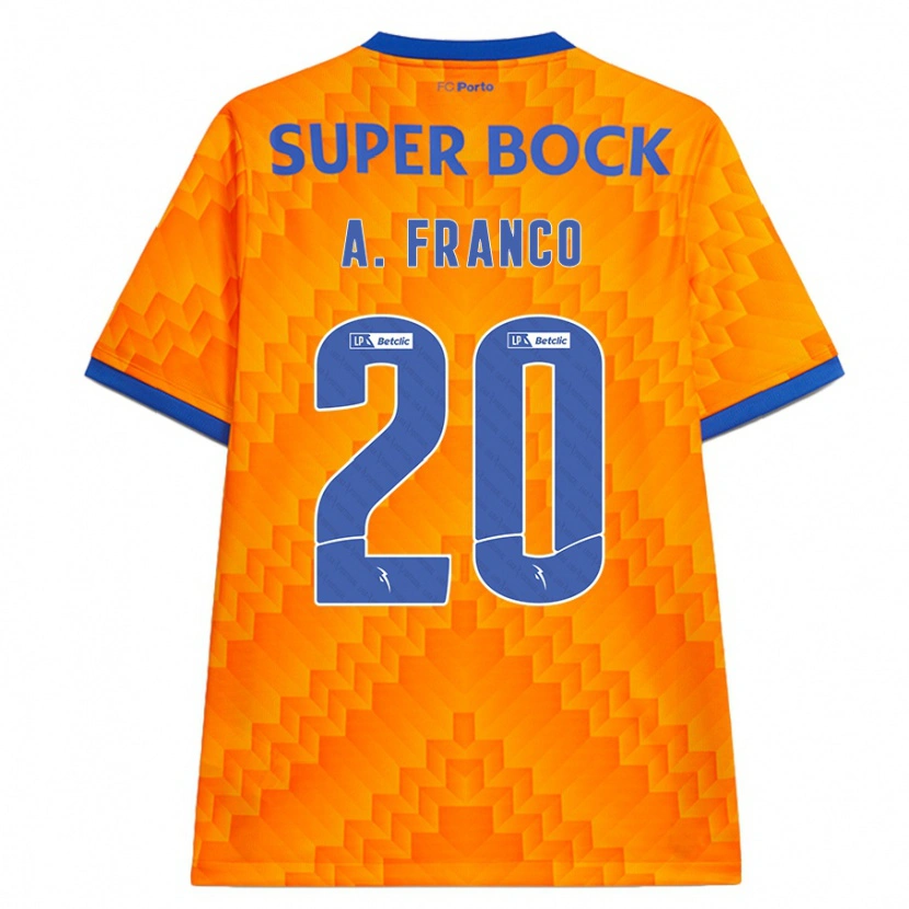 Danxen Uomo Maglia André Franco #20 Arancione Kit Gara Away 2024/25 Maglietta
