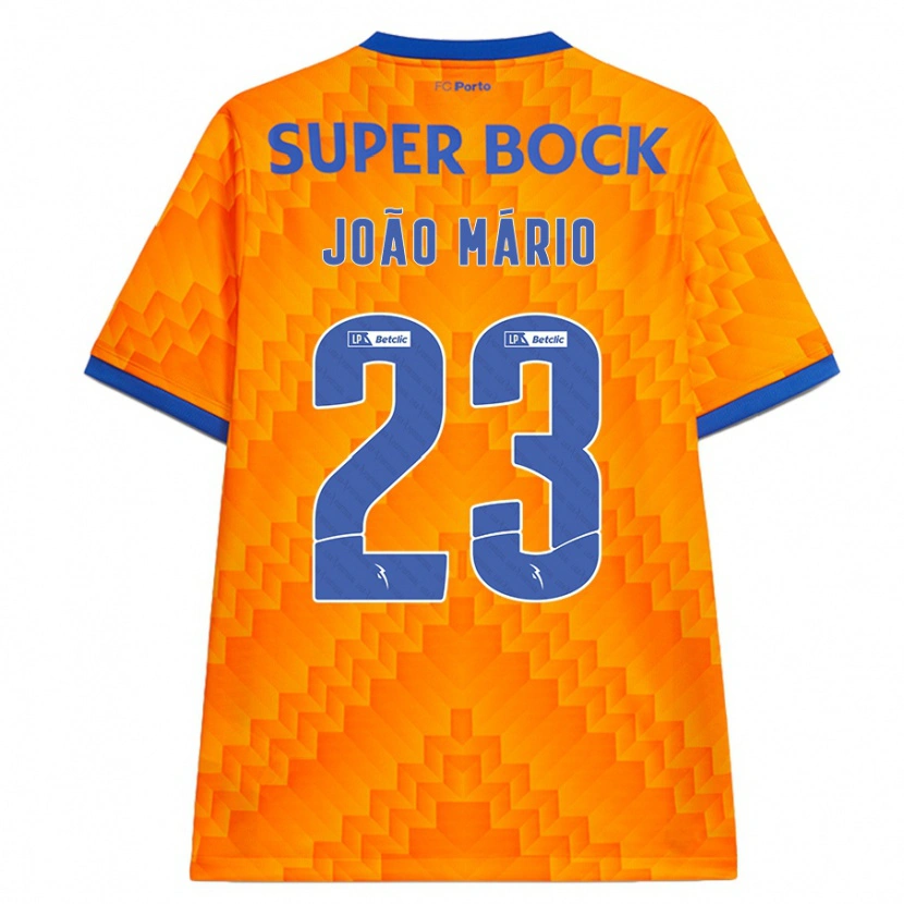 Danxen Uomo Maglia João Mário #23 Arancione Kit Gara Away 2024/25 Maglietta