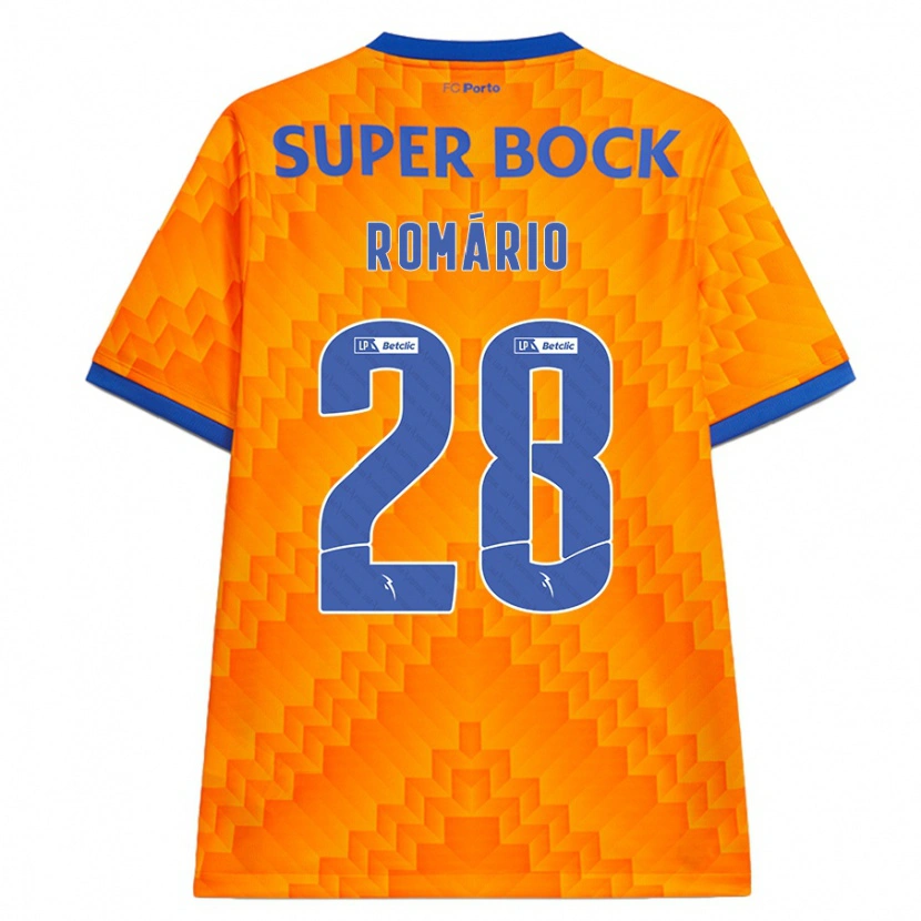 Danxen Uomo Maglia Romário Baró #28 Arancione Kit Gara Away 2024/25 Maglietta