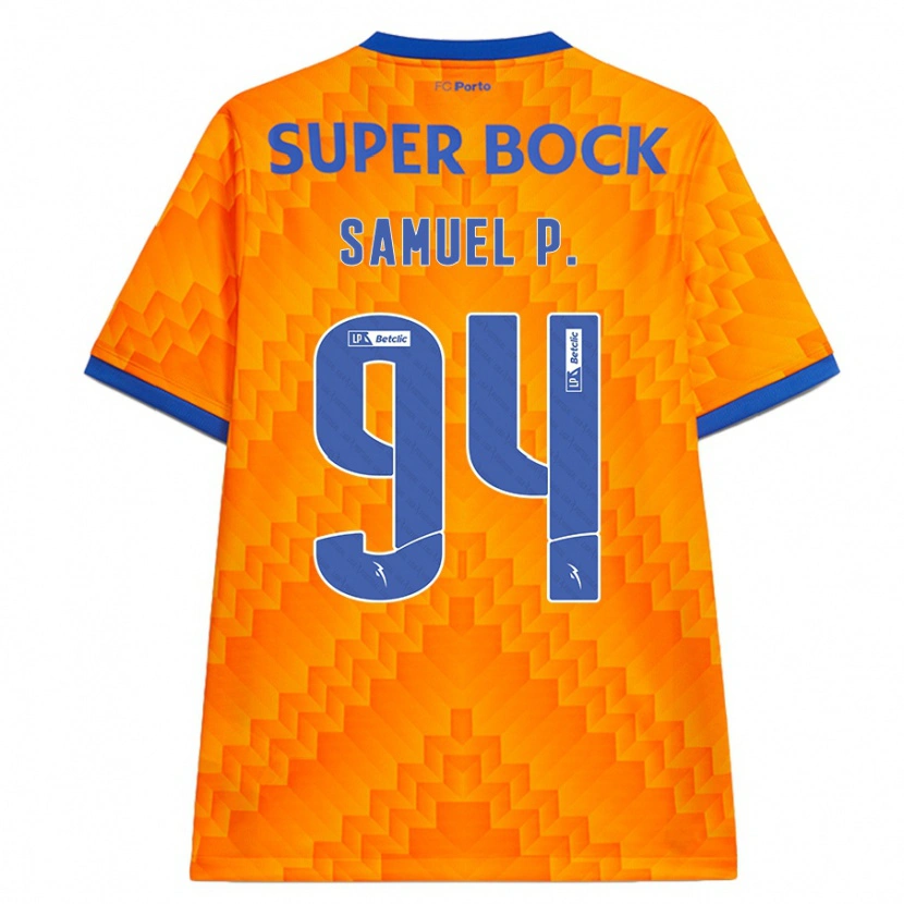 Danxen Uomo Maglia Samuel Portugal #94 Arancione Kit Gara Away 2024/25 Maglietta