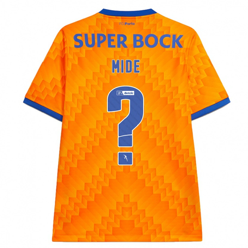 Danxen Uomo Maglia Mateus Mide #0 Arancione Kit Gara Away 2024/25 Maglietta