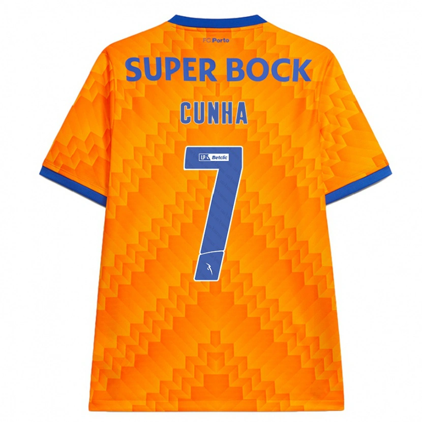 Danxen Uomo Maglia Duarte Cunha #7 Arancione Kit Gara Away 2024/25 Maglietta