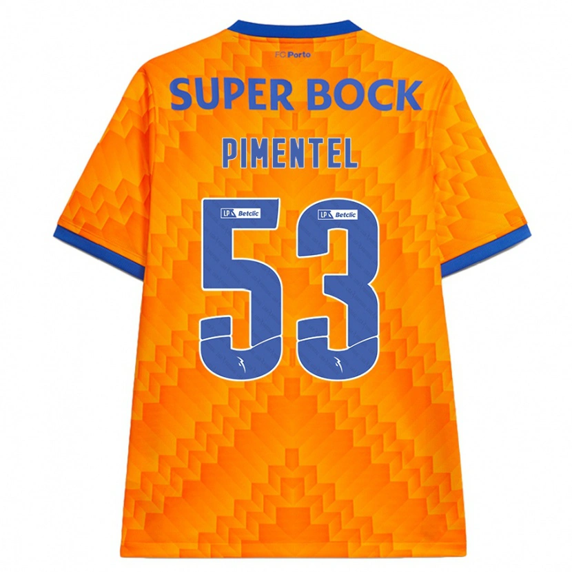 Danxen Uomo Maglia Eric Pimentel #53 Arancione Kit Gara Away 2024/25 Maglietta