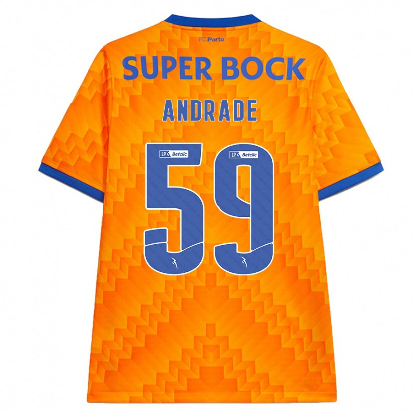 Danxen Uomo Maglia Tiago Andrade #59 Arancione Kit Gara Away 2024/25 Maglietta