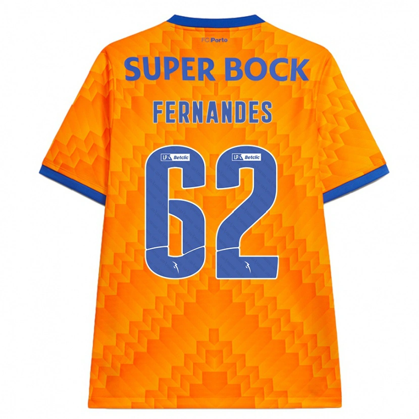 Danxen Uomo Maglia Rodrigo Fernandes #62 Arancione Kit Gara Away 2024/25 Maglietta