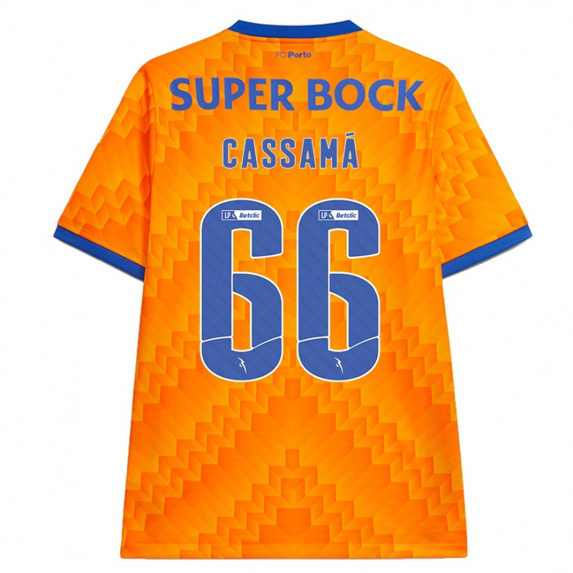 Danxen Uomo Maglia Adramane Cassamá #66 Arancione Kit Gara Away 2024/25 Maglietta