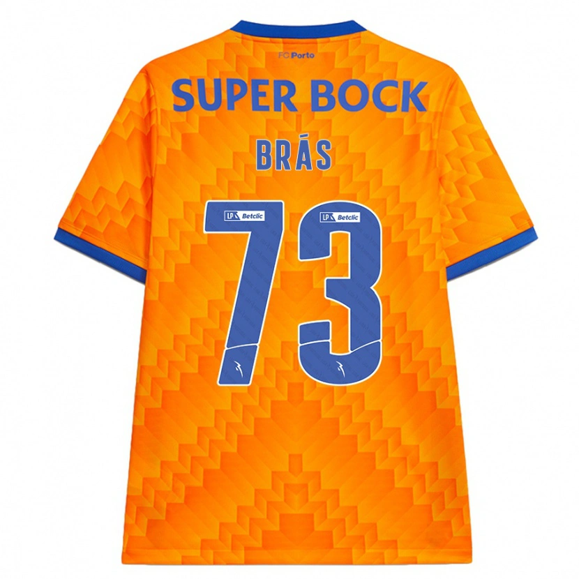 Danxen Uomo Maglia Gabi Brás #73 Arancione Kit Gara Away 2024/25 Maglietta
