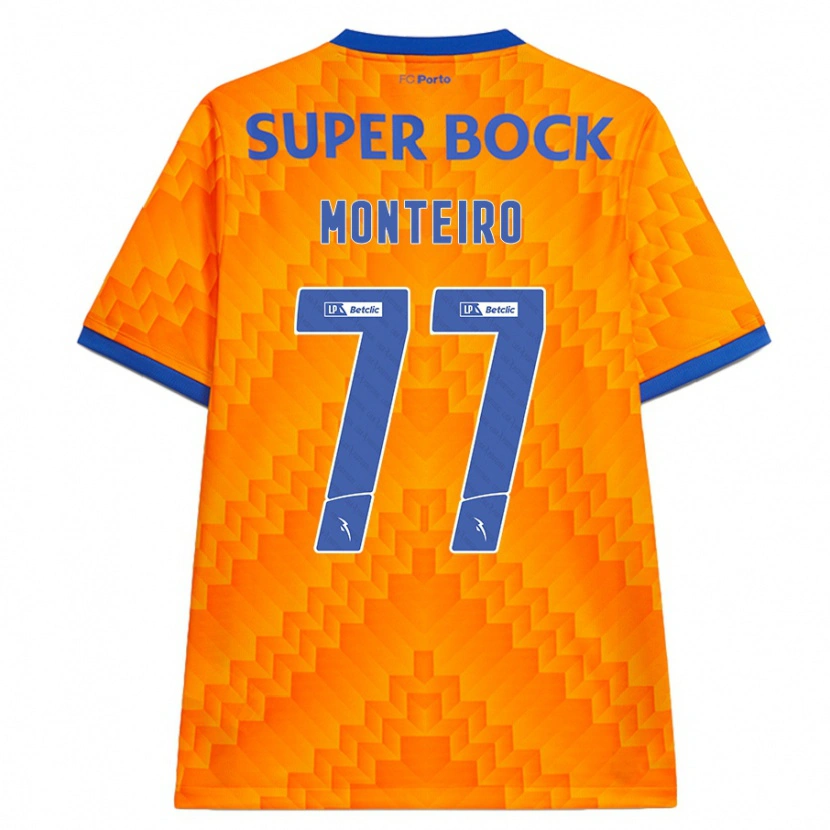 Danxen Uomo Maglia Rui Monteiro #77 Arancione Kit Gara Away 2024/25 Maglietta