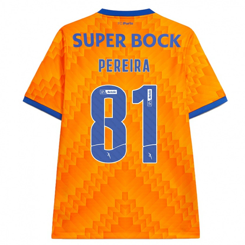 Danxen Uomo Maglia Martim Pereira #81 Arancione Kit Gara Away 2024/25 Maglietta