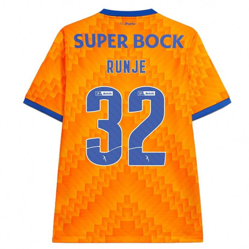 Danxen Uomo Maglia Roko Runje #32 Arancione Kit Gara Away 2024/25 Maglietta