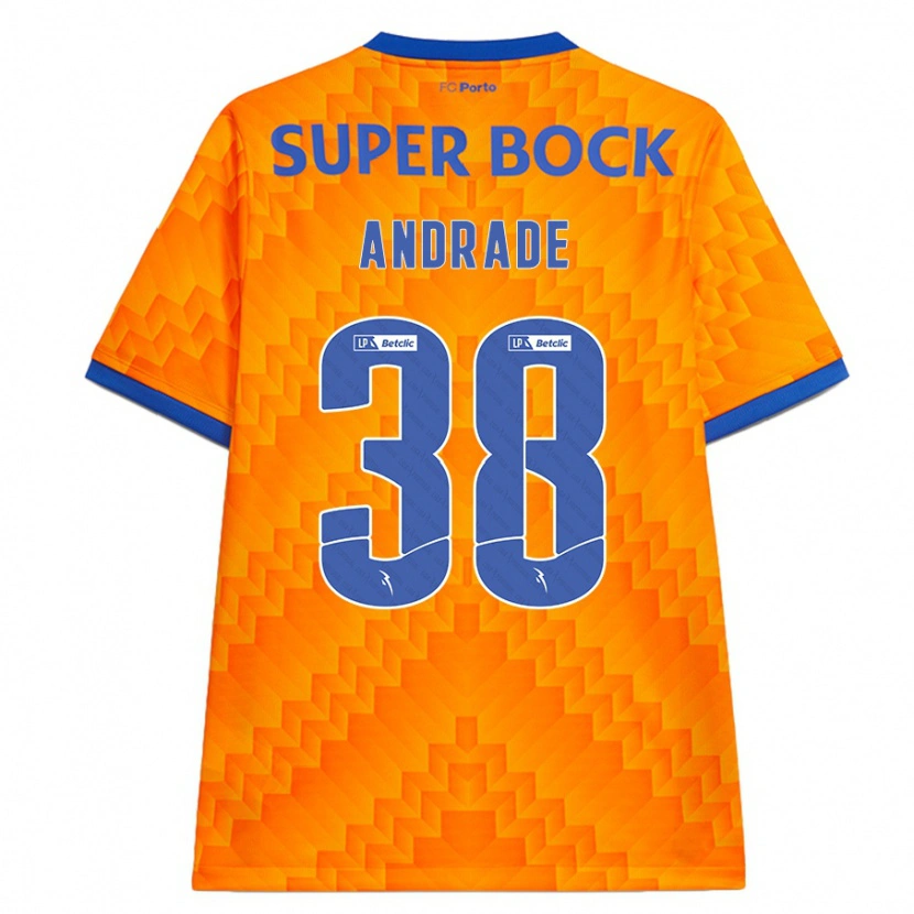 Danxen Uomo Maglia Fernando Andrade #38 Arancione Kit Gara Away 2024/25 Maglietta
