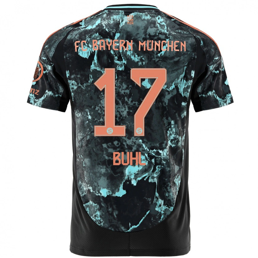 Danxen Uomo Maglia Klara Bühl #17 Nero Kit Gara Away 2024/25 Maglietta