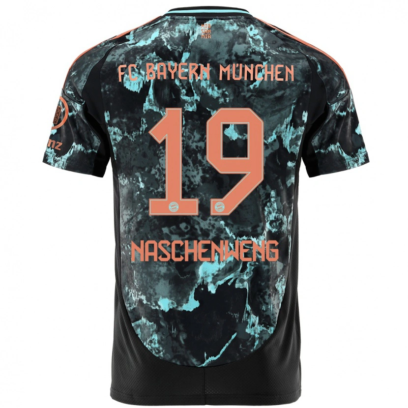 Danxen Uomo Maglia Katharina Naschenweng #19 Nero Kit Gara Away 2024/25 Maglietta