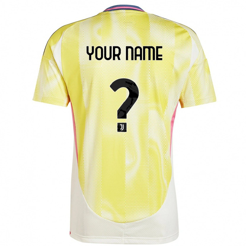 Danxen Uomo Maglia Il Tuo Nome #0 Giallo Solare Kit Gara Away 2024/25 Maglietta