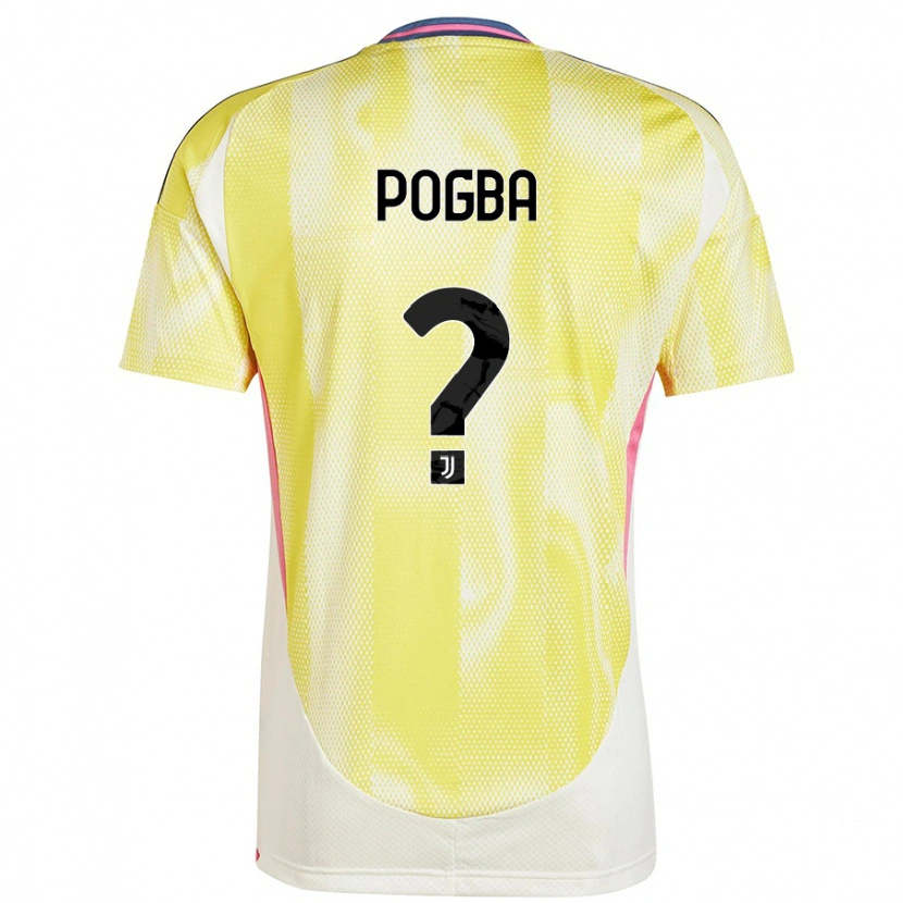 Danxen Uomo Maglia Paul Pogba #0 Giallo Solare Kit Gara Away 2024/25 Maglietta