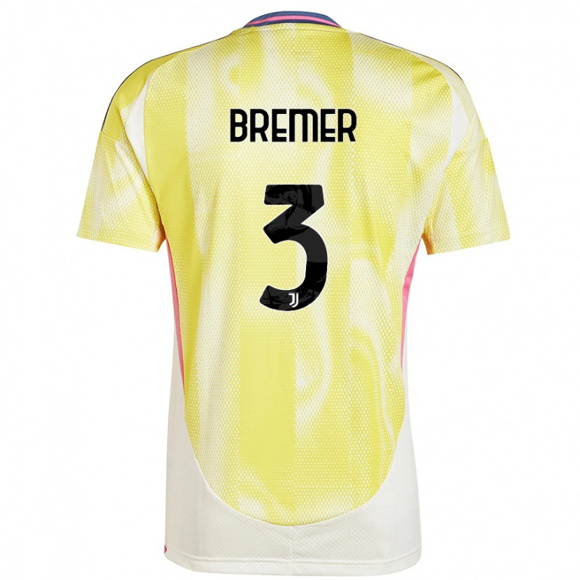 Danxen Uomo Maglia Bremer #3 Giallo Solare Kit Gara Away 2024/25 Maglietta
