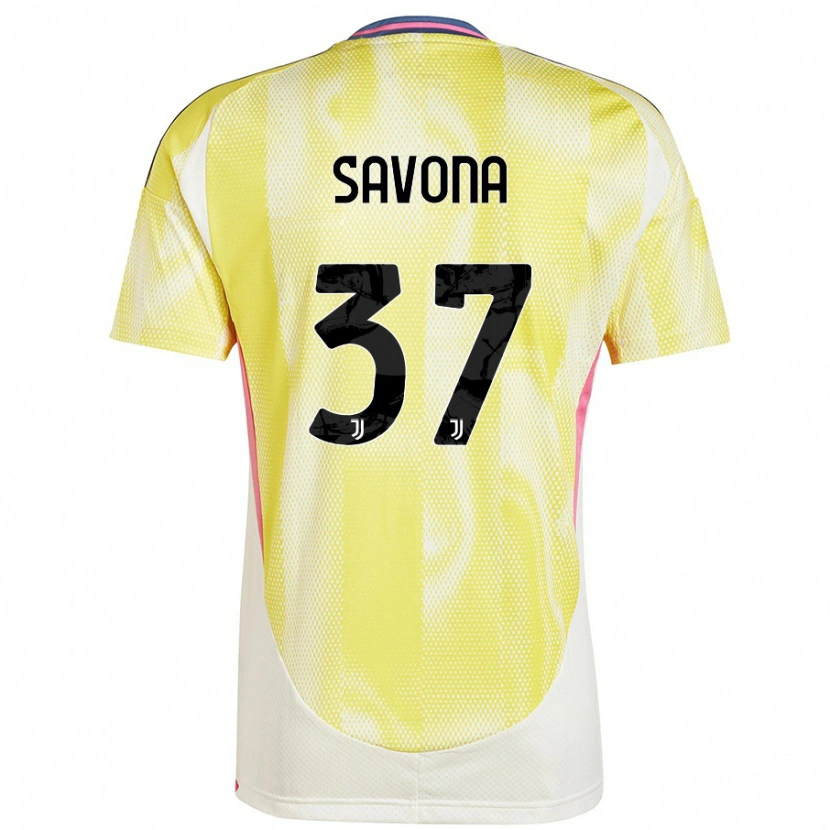 Danxen Uomo Maglia Nicolò Savona #37 Giallo Solare Kit Gara Away 2024/25 Maglietta