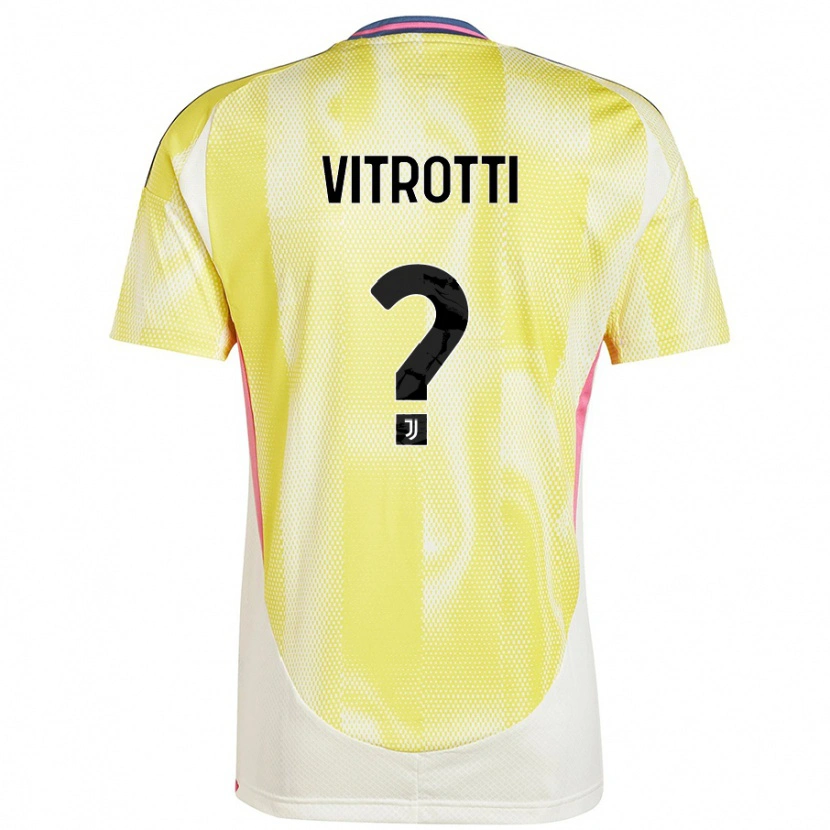 Danxen Uomo Maglia Matteo Vitrotti #0 Giallo Solare Kit Gara Away 2024/25 Maglietta