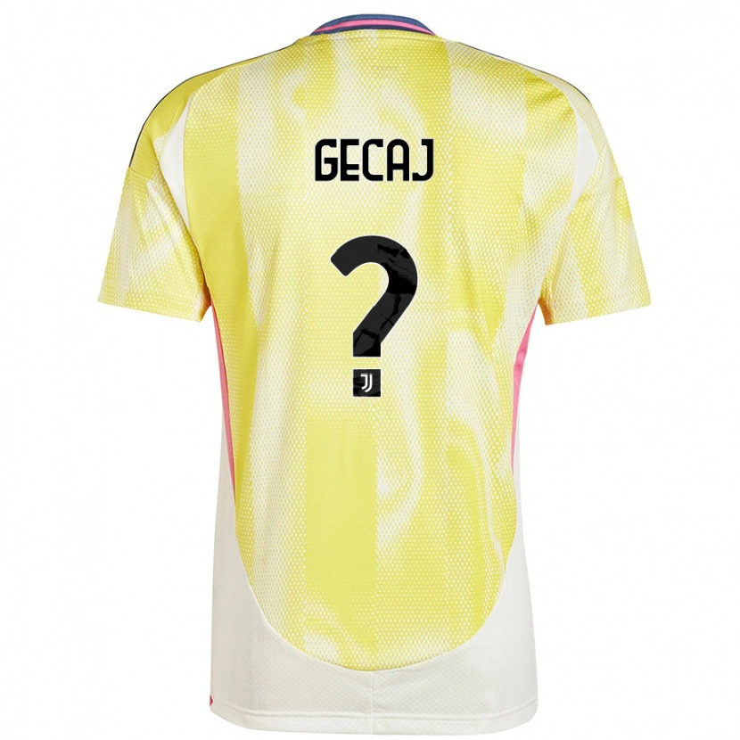 Danxen Uomo Maglia Kris Gecaj #0 Giallo Solare Kit Gara Away 2024/25 Maglietta