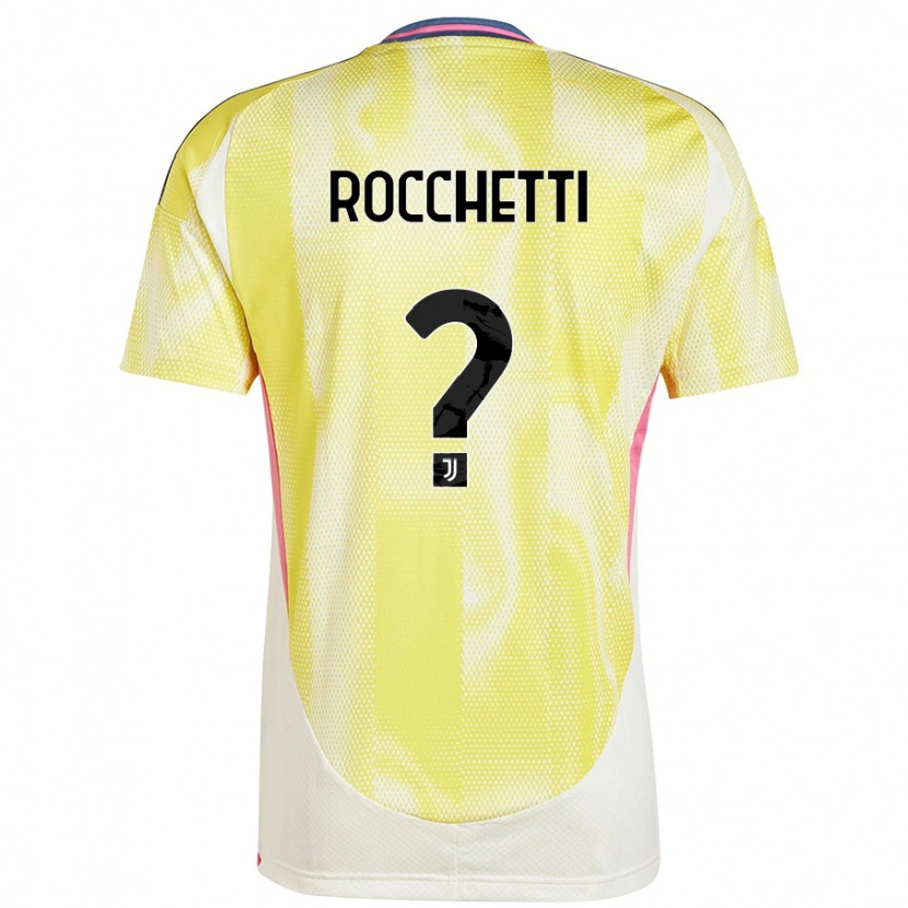 Danxen Uomo Maglia Edoardo Rocchetti #0 Giallo Solare Kit Gara Away 2024/25 Maglietta