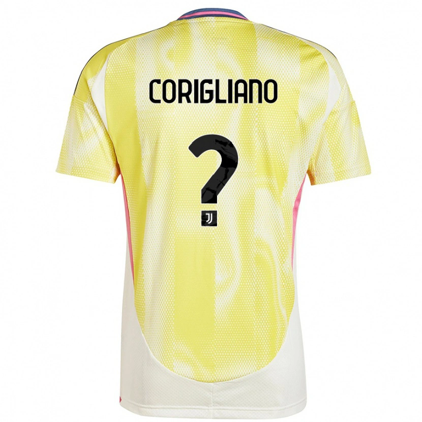 Danxen Uomo Maglia Thomas Corigliano #0 Giallo Solare Kit Gara Away 2024/25 Maglietta