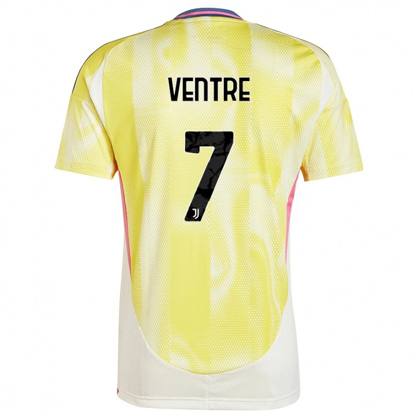 Danxen Uomo Maglia Alessandro Ventre #7 Giallo Solare Kit Gara Away 2024/25 Maglietta