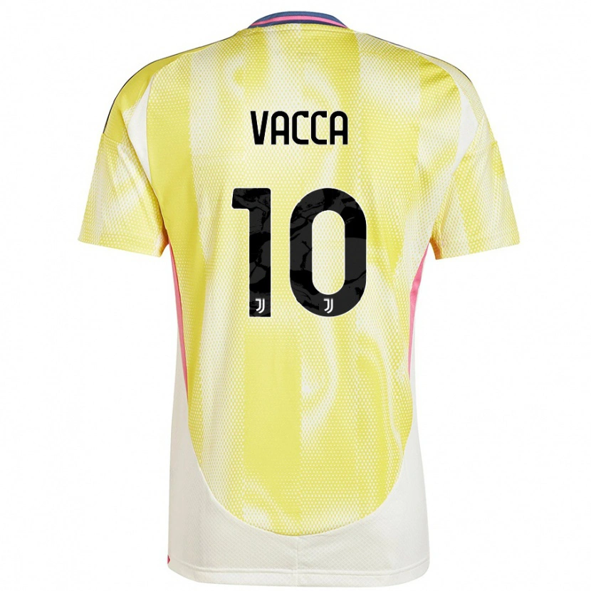 Danxen Uomo Maglia Alessio Vacca #10 Giallo Solare Kit Gara Away 2024/25 Maglietta
