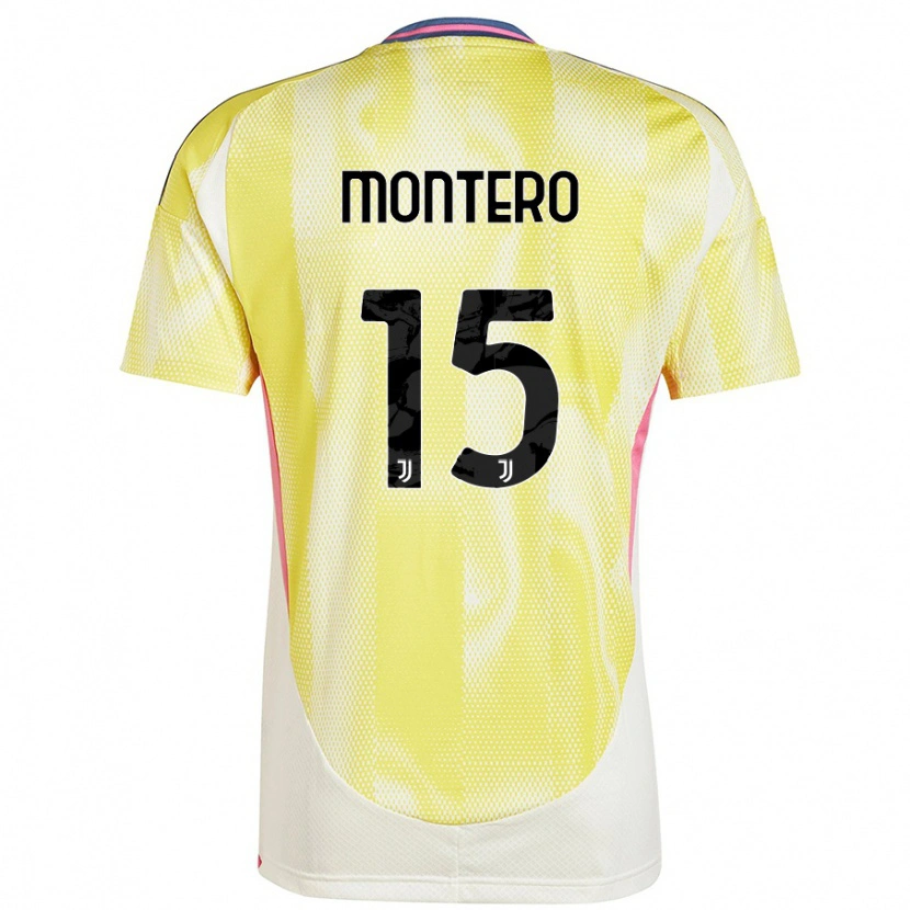 Danxen Uomo Maglia Alfonso Montero #15 Giallo Solare Kit Gara Away 2024/25 Maglietta